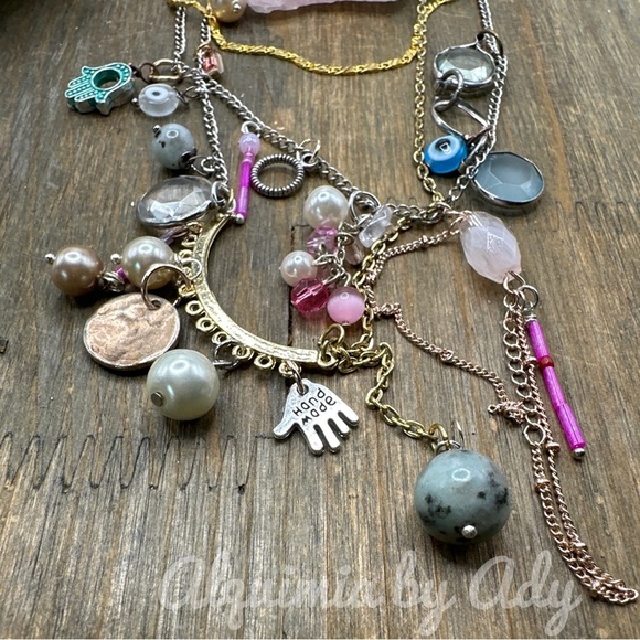 Alquimia Gold and Pink Necklace Elegant Jewelry